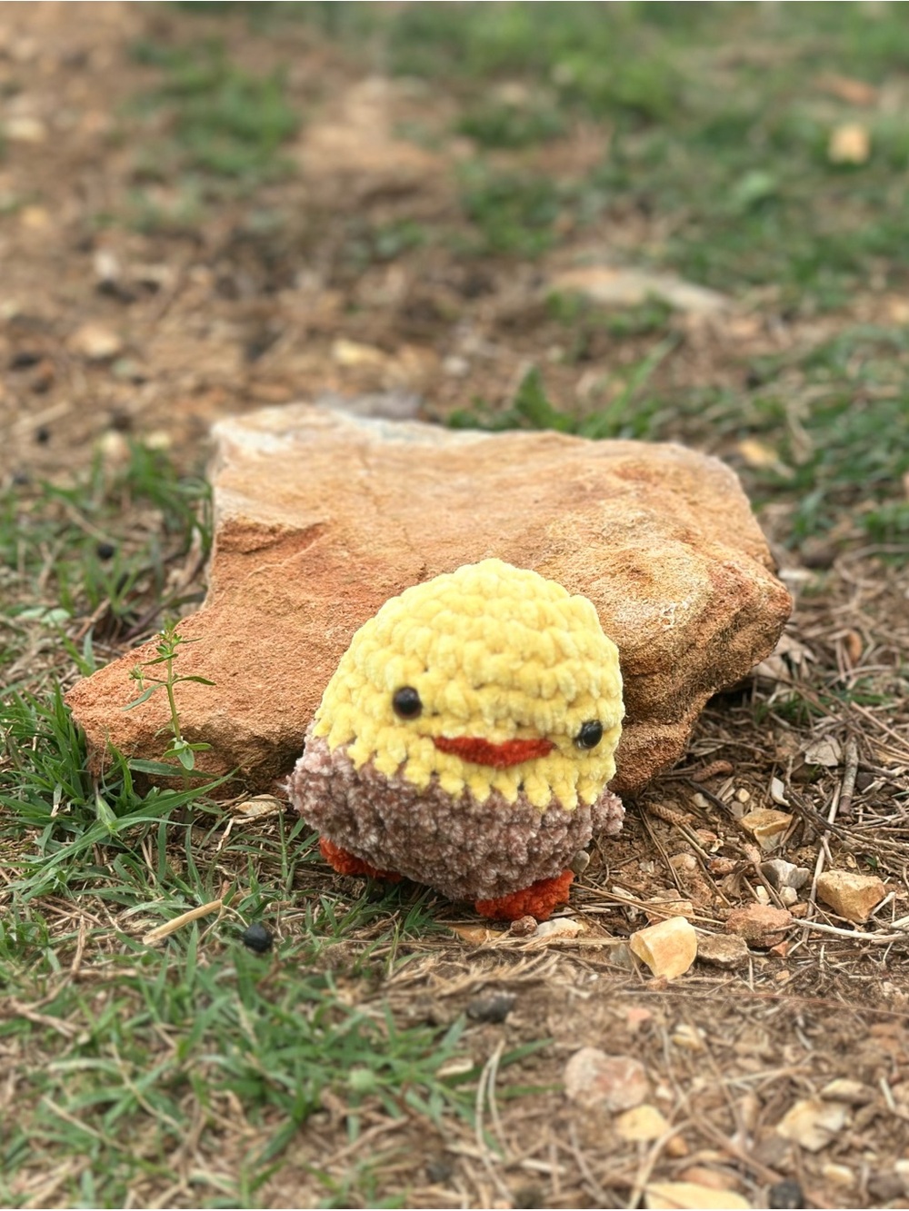 Plush Crochet Yellow-Brown Duck